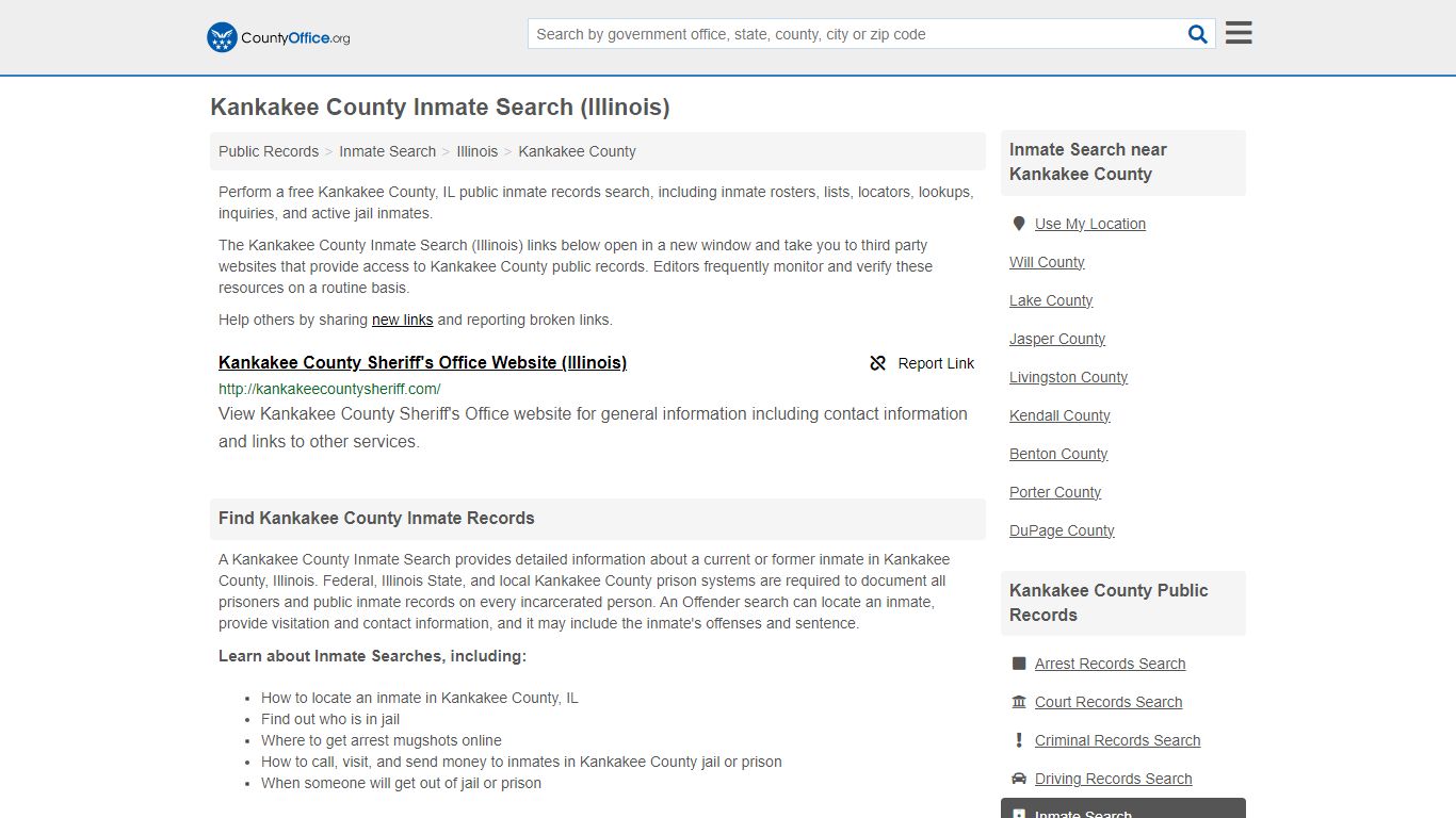 Inmate Search - Kankakee County, IL (Inmate Rosters & Locators)