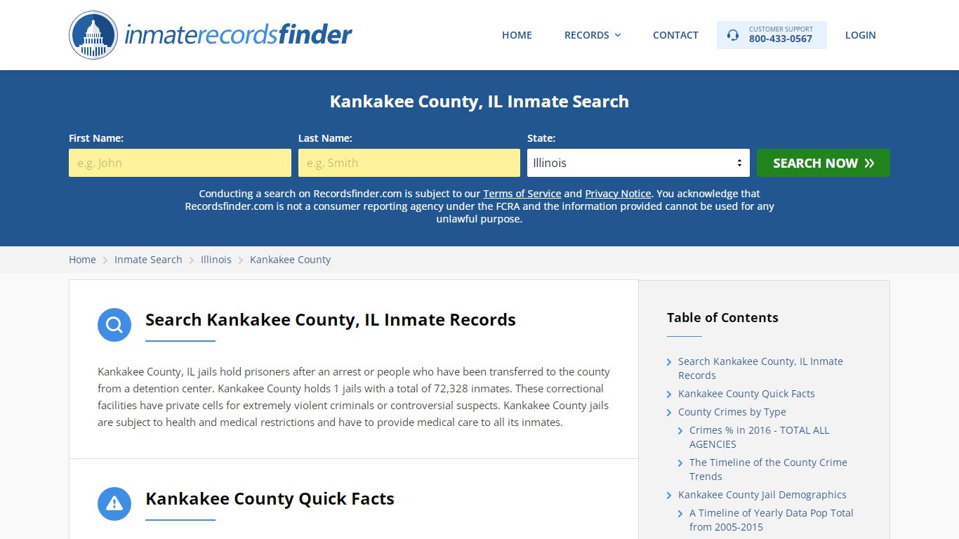 Kankakee County, IL Inmate Lookup & Jail Records Online - RecordsFinder